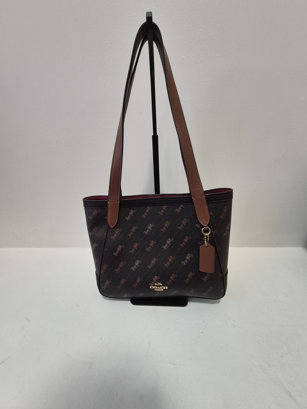 Coach Horse And Carriage 27 Tote With Horse And Careiagw Dot Print